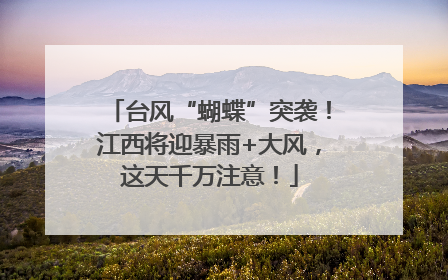 台风“蝴蝶”突袭！江西将迎暴雨+大风，这天千万注意！