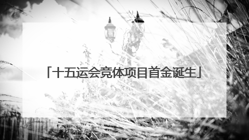 十五运会竞体项目首金诞生