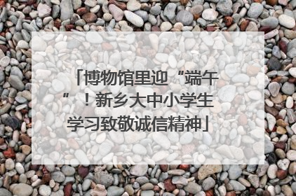 博物馆里迎“端午”！新乡大中小学生学习致敬诚信精神