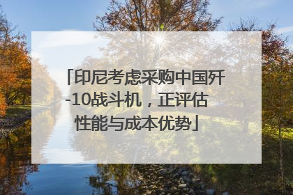 印尼考虑采购中国歼-10战斗机，正评估性能与成本优势