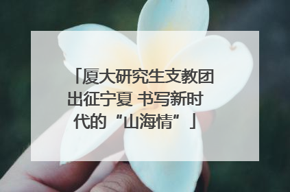厦大研究生支教团出征宁夏 书写新时代的“山海情”