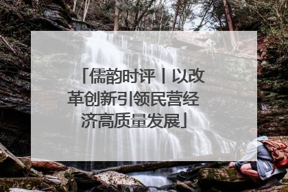 儒韵时评丨以改革创新引领民营经济高质量发展