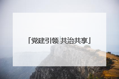党建引领 共治共享