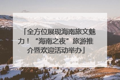 全方位展现海南旅文魅力！“海南之夜”旅游推介暨欢迎活动举办