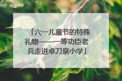 六一儿童节的特殊礼物——一等功臣老兵走进卓刀泉小学