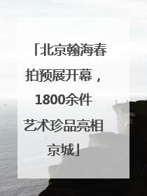 北京翰海春拍预展开幕，1800余件艺术珍品亮相京城