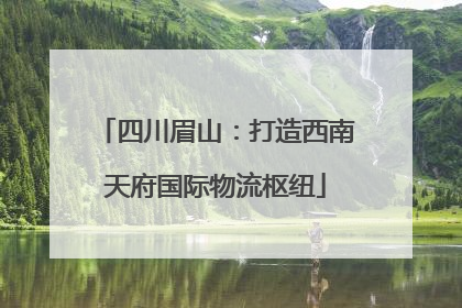 四川眉山：打造西南天府国际物流枢纽