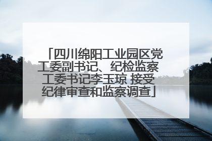 四川绵阳工业园区党工委副书记、纪检监察工委书记李玉琼 接受纪律审查和监察调查