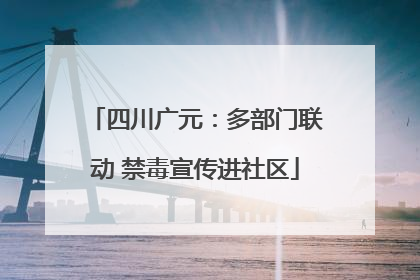 四川广元：多部门联动 禁毒宣传进社区