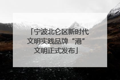 宁波北仑区新时代文明实践品牌“港”文明正式发布