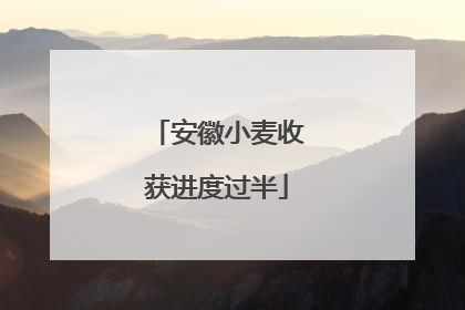 安徽小麦收获进度过半