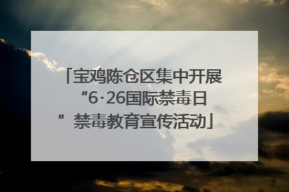宝鸡陈仓区集中开展“6･26国际禁毒日”禁毒教育宣传活动