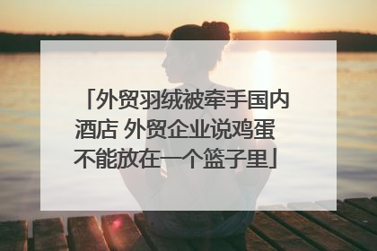 外贸羽绒被牵手国内酒店 外贸企业说鸡蛋不能放在一个篮子里