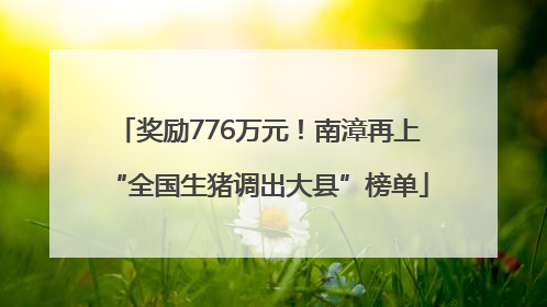 奖励776万元！南漳再上“全国生猪调出大县”榜单