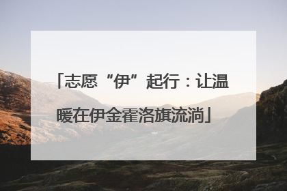 志愿“伊”起行：让温暖在伊金霍洛旗流淌