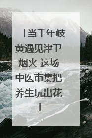 当千年岐黄遇见津卫烟火 这场中医市集把养生玩出花