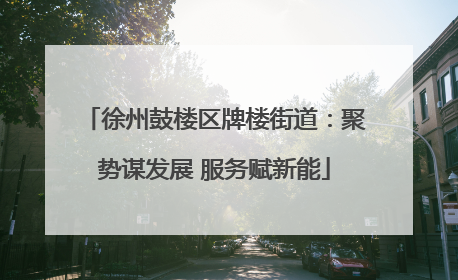 徐州鼓楼区牌楼街道：聚势谋发展 服务赋新能