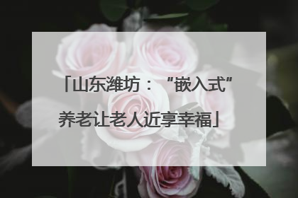山东潍坊：“嵌入式”养老让老人近享幸福