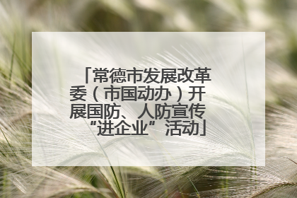 常德市发展改革委（市国动办）开展国防、人防宣传“进企业”活动