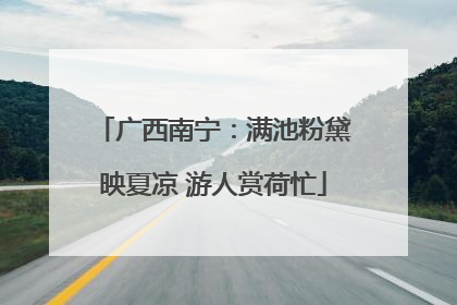 广西南宁：满池粉黛映夏凉 游人赏荷忙