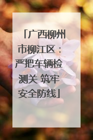广西柳州市柳江区：严把车辆检测关 筑牢安全防线