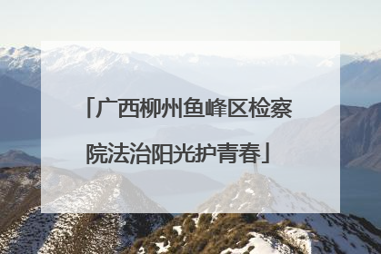广西柳州鱼峰区检察院法治阳光护青春