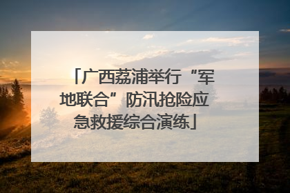 广西荔浦举行“军地联合”防汛抢险应急救援综合演练