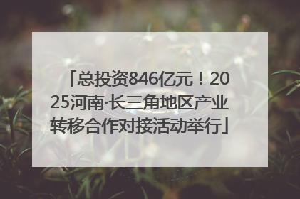 总投资846亿元！2025河南·长三角地区产业转移合作对接活动举行