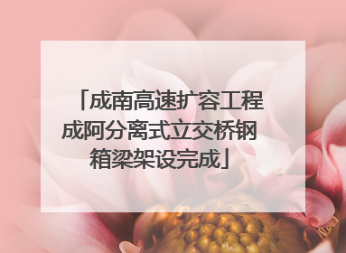 成南高速扩容工程成阿分离式立交桥钢箱梁架设完成