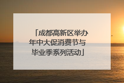 成都高新区举办年中大促消费节与毕业季系列活动