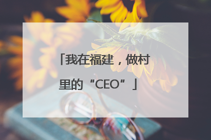我在福建，做村里的“CEO”