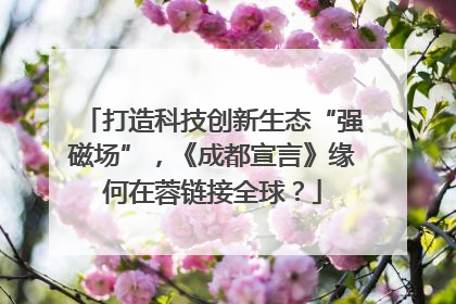 打造科技创新生态“强磁场”，《成都宣言》缘何在蓉链接全球？