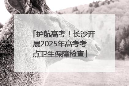护航高考！长沙开展2025年高考考点卫生保障检查