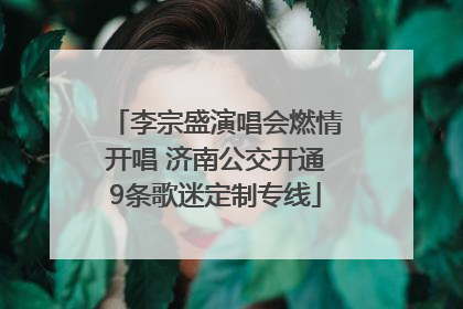 李宗盛演唱会燃情开唱 济南公交开通9条歌迷定制专线