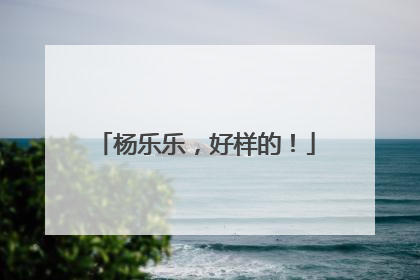 杨乐乐，好样的！