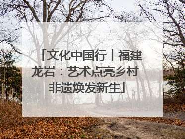 文化中国行丨福建龙岩：艺术点亮乡村 非遗焕发新生