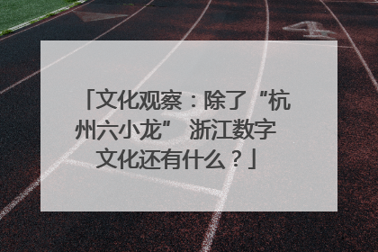 文化观察：除了“杭州六小龙” 浙江数字文化还有什么？