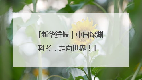 新华鲜报｜中国深渊科考，走向世界！