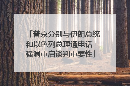 普京分别与伊朗总统和以色列总理通电话 强调重启谈判重要性