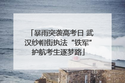 暴雨突袭高考日 武汉纱帽街执法“铁军”护航考生逐梦路