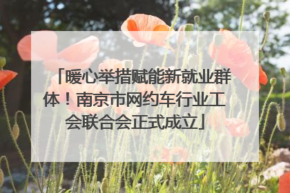 暖心举措赋能新就业群体！南京市网约车行业工会联合会正式成立