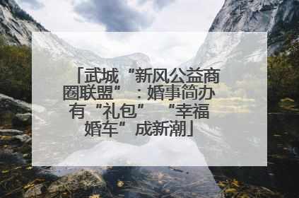 武城“新风公益商圈联盟”：婚事简办有“礼包” “幸福婚车”成新潮