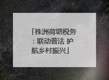 株洲荷塘税务：联动普法 护航乡村振兴