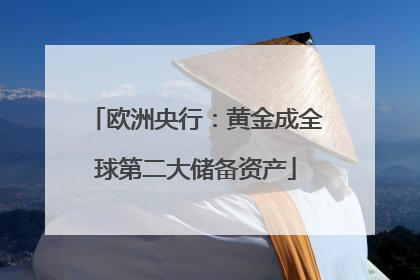 欧洲央行：黄金成全球第二大储备资产