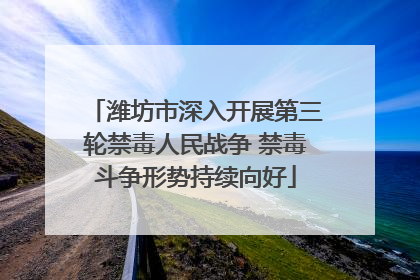 潍坊市深入开展第三轮禁毒人民战争 禁毒斗争形势持续向好