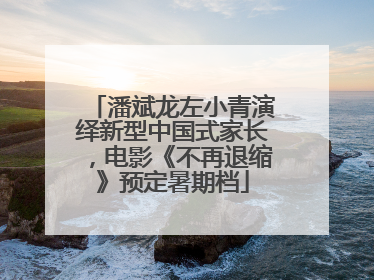 潘斌龙左小青演绎新型中国式家长，电影《不再退缩》预定暑期档