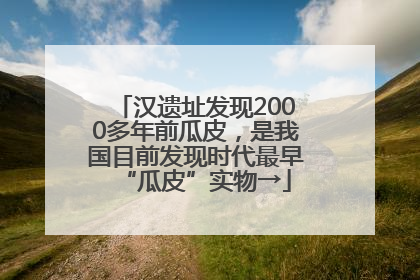 汉遗址发现2000多年前瓜皮，是我国目前发现时代最早“瓜皮”实物→