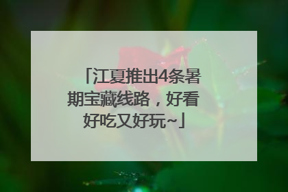 江夏推出4条暑期宝藏线路，好看好吃又好玩~