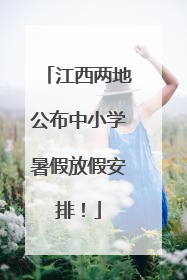 江西两地公布中小学暑假放假安排！