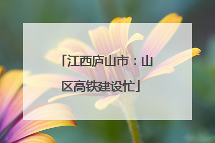江西庐山市：山区高铁建设忙